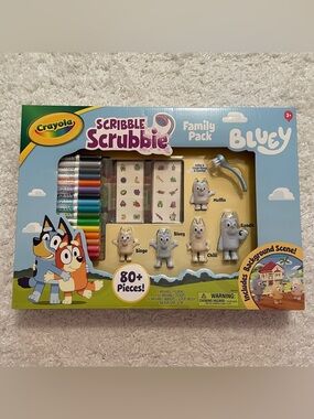 Crayola Scribble Scrubbie Bluey Family Pack New in Box